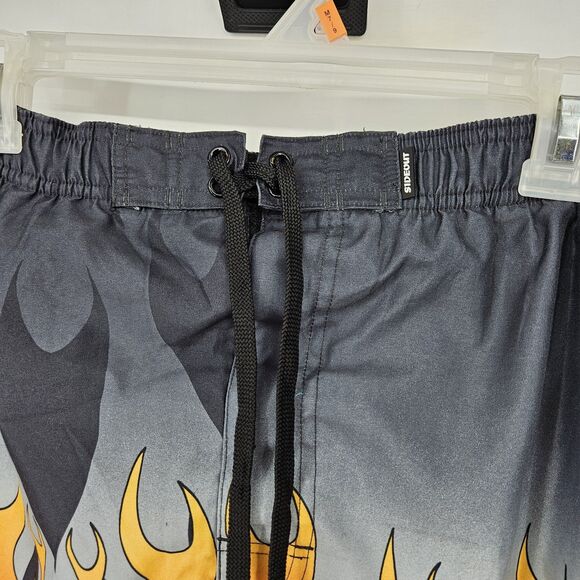 Vintage SideOut Board Shorts Mens Extra Large Dragon Flames Swim Trunks Y2K XL - Picture 2 of 8